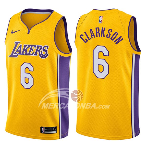 Maglia NBA Los Angeles Lakers Jordan Clarkson Swingman Icon 2017-18 Or